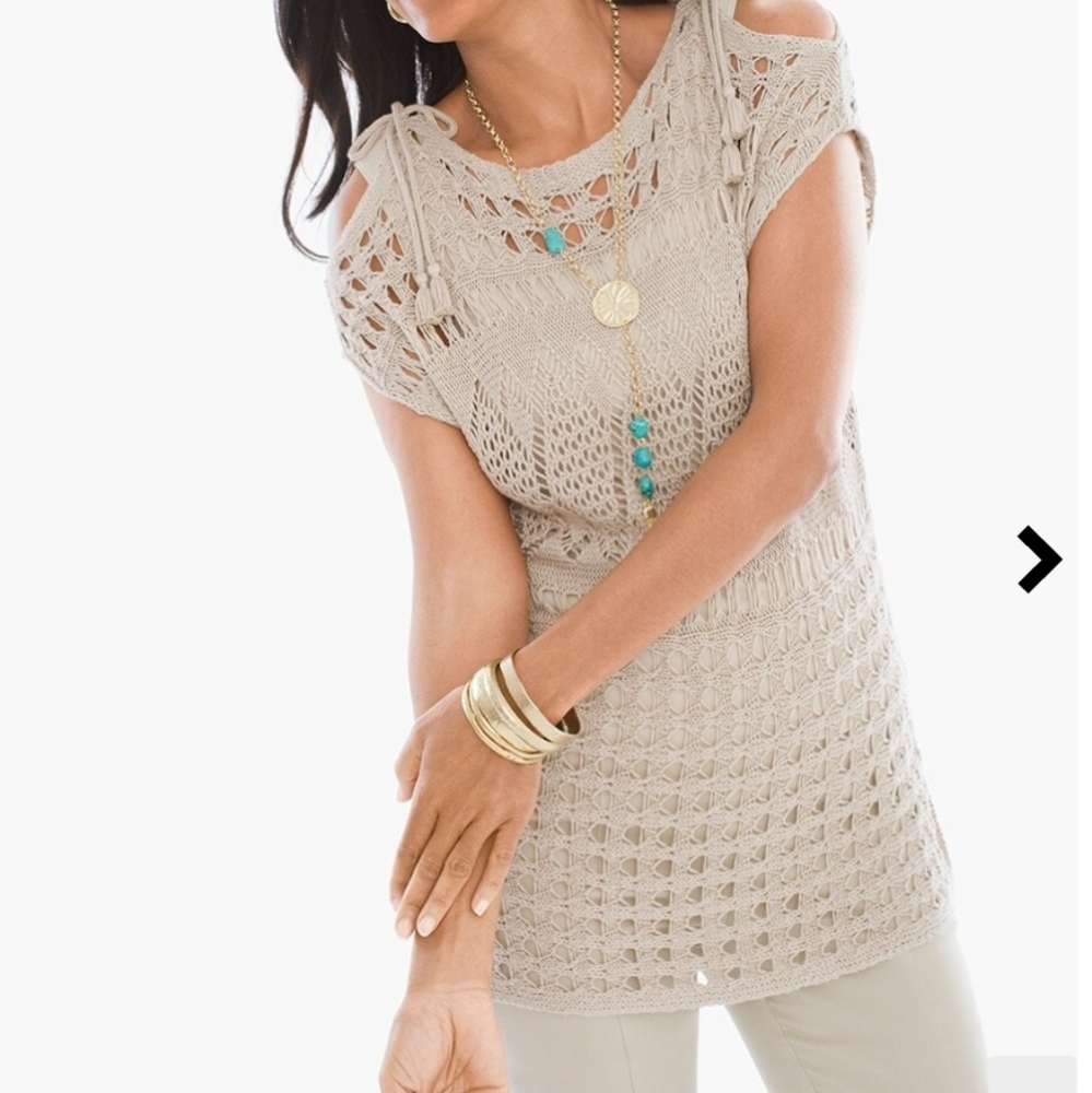 Chico's Crochet Knit Top